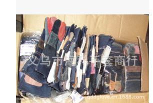 专业生产七彩家私皮电焊手套 劳保用品防护耐磨隔热防割焊工图2