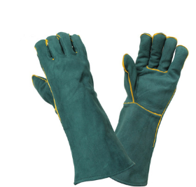 厂家长期供应加长款羊皮防护手套 焊工专用防护手套 14寸耐磨手套
