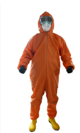 厂家直销轻型连体防化服 重复使用简易橘色防护服批发现货图2