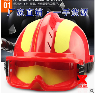 F2消防头盔 抢险救援头盔 地震救援头盔 配灯架图3