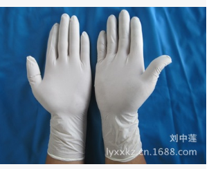 白丁腈手套 12寸a级 白丁睛手套耐磨耐油无粉检查劳保手套图3