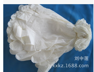 白丁腈手套 12寸a级 白丁睛手套耐磨耐油无粉检查劳保手套图2