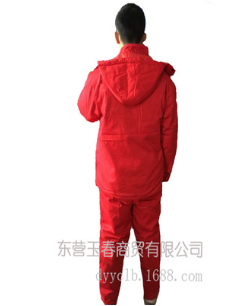 新款加厚防寒服中石化防静电工作服保暖棉服套装厂家直销加厚棉衣图3