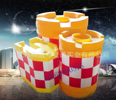 湖北厂家生产 城市中央护栏防撞桶 京式护栏防撞桶 定做PE防撞桶图3
