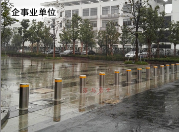 Q汉马勇士正品+学校挡车柱不锈钢全自动遥控升降柱交通伸缩路障图3