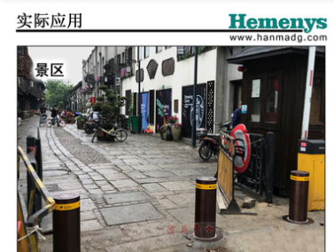 Q自动升降柱-遥控挡车路障-交通反光路锥-升降路桩景观型图3