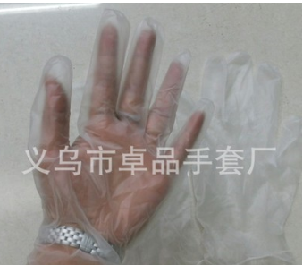 100只盒装一次性PVC检查手套 无粉透明聚氯乙烯防护手套图2