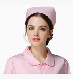 定制棉涤收紧腰药店工作服医生护士长袖白大褂 蓝色护士服护士帽