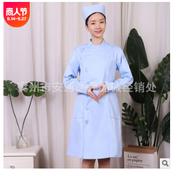 医用医院护士服食品实验医师服女护士服 修身美容服药店工作服图3