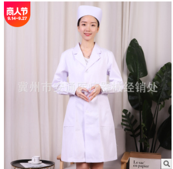 护士服长短袖医生女薄西装领护士服 口腔牙科药店医院护理护士服图2