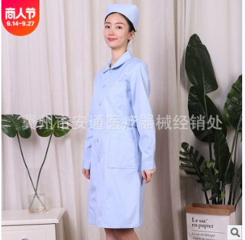 护士服长袖娃娃领女美容服医生服 短袖冬夏修身学生医院工作服图2
