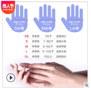 一次性手套PVC透明无粉图3