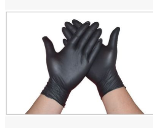 一次性手套耐磨加厚黑色PVC橡胶防水塑胶防护检查手套