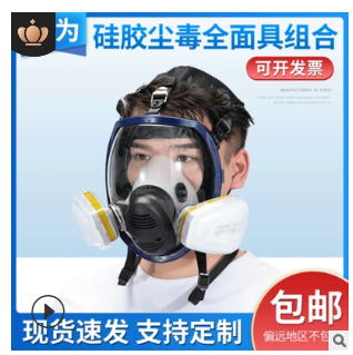 防毒面具全面罩呼吸器化工毒气消防打农药防工业粉尘防尘面罩口罩图2