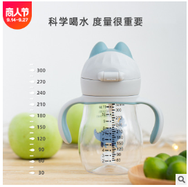 创意款婴儿学饮杯tritan宝宝水杯背带吸管杯防呛幼儿园儿童喝水杯图3