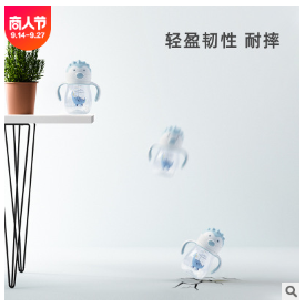 儿童水杯tritan学饮杯防漏宝宝吸管杯幼儿园防摔杯子便携水杯批发图3