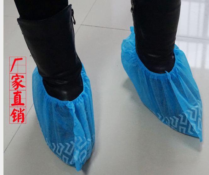 一次性鞋套加厚无纺布印花鞋套防滑耐磨鞋套100只装一次性鞋套图2