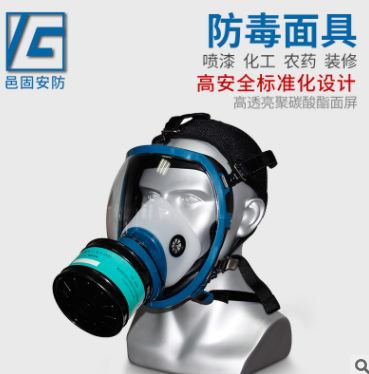 防毒面具喷漆化工防甲醛蒸汽全面罩消防大视野硅胶氨气粉尘球型