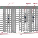 全高十字转闸人脸识别旋转门双向工地监狱实名制车站通道闸机
