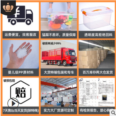 衣服被子玩具收纳箱塑料超大号有盖整理箱子衣物收纳盒加厚储物箱图3