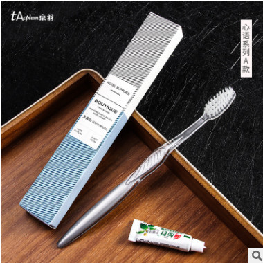 酒店宾馆一次性洗漱用品家用软毛牙刷牙膏套装待客一次性牙具批发图2
