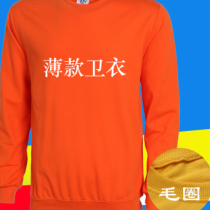 广州批发长袖涤棉秋冬季毛圈广告卫衣定做文化衫印字印制工作服图3