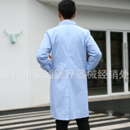 白大褂医生服长袖男款 加厚医生服西装领实验工作套装医生服