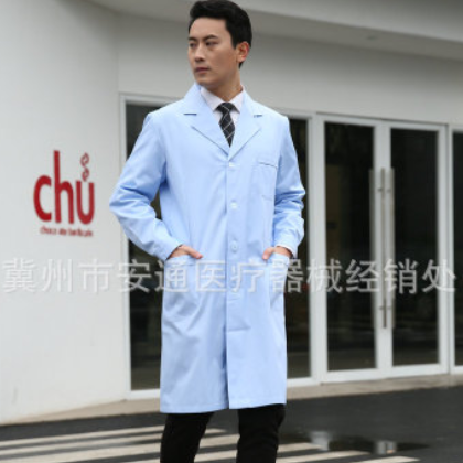 白大褂医生服长袖男款 加厚医生服西装领实验工作套装医生服图2