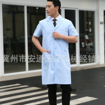 白大褂医生服长袖男款 加厚医生服西装领实验工作套装医生服图3