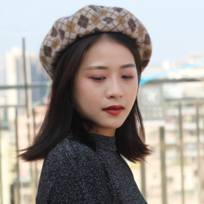 秋冬季帽子女士羊毛贝雷帽英伦复古韩版日系八角蓓蕾帽子南瓜帽潮