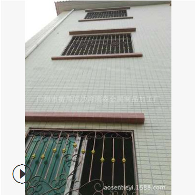 广东厂家直销欧式烤漆铁艺防护窗 纯手工锻打铁艺新品家用防盗网图3