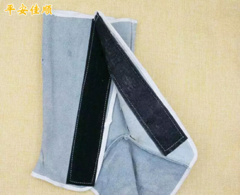 厂家定制 电焊防护用品 劳保电焊牛皮护脚 防高温隔热护脚图2