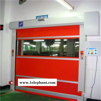 中山食品厂冷藏室防护高速卷帘门、帆布高速卷门图3