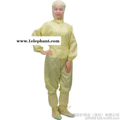 劳保服工作服连帽连体无尘服套装食品厂防尘服连体防静电服图4