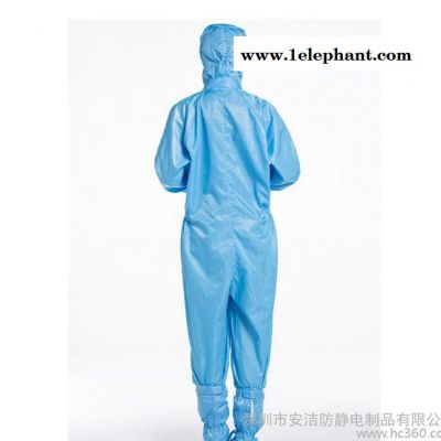 防尘服连体连帽防静电工作服无尘服连体洁净服净化无菌服翻领拉链图2