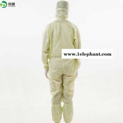 定制高品质0.5条纹三连体洁净无尘服/千级无尘车间防尘服图2