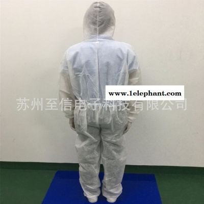 供应一次性无纺布防护服 防尘衣服 隔离连体服 无尘车间工作服 无纺布防护服 一次性白色连体服图3