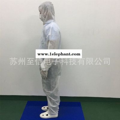 供应一次性无纺布防护服 防尘衣服 隔离连体服 无尘车间工作服 无纺布防护服 一次性白色连体服图5