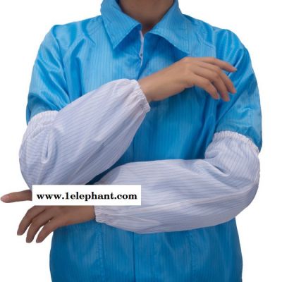 防静电袖套工作服防尘无尘袖子蓝色多段松紧隔离衣套袖洁净防护套图2