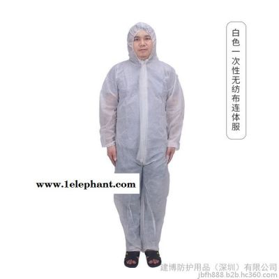 一次性工作服连体全身防护隔离衣车间工作防尘透气连帽连体服图2