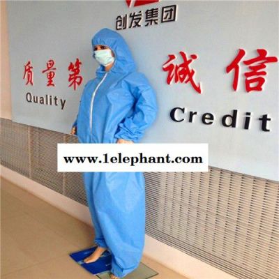 批发 一次性加厚无纺布防护服连体防护衣工作无尘服隔离服隔离衣一次性无纺布防护服 无纺布防护服 隔离服 防尘服 防水 隔菌图4