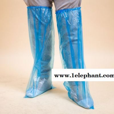一次性防雨防水鞋套   雨衣鞋套厂家 PE长筒式鞋套 防污一次性鞋套图2