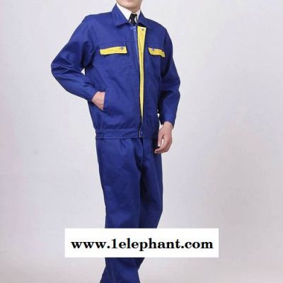 供应新款长袖拼色耐磨工作服电焊劳保服汽修工装防尘服套装订做图3