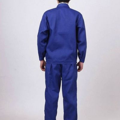 供应新款长袖拼色耐磨工作服电焊劳保服汽修工装防尘服套装订做图4