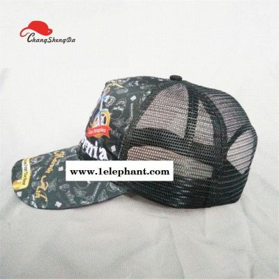青岛厂家定制印花刺绣LOGO5片网帽卡车帽图8