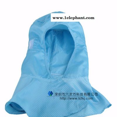 防尘帽防静电工作帽子无尘车间净化洁净头罩食品厂防护劳保披肩帽图2