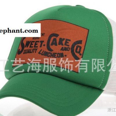 供应印刷logo六片网帽 帽子批发定做图3