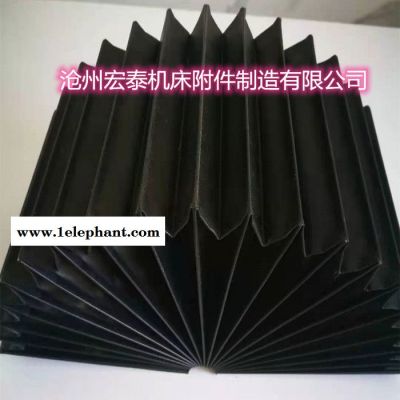 沧州宏泰定制皮老虎 一字型防尘罩 耐高温阻燃风琴防护罩 导轨伸缩防尘罩图2
