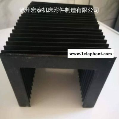 沧州宏泰定制皮老虎 一字型防尘罩 耐高温阻燃风琴防护罩 导轨伸缩防尘罩图4
