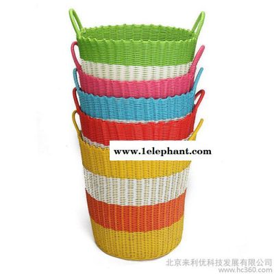 鞋套箱 收纳箱 脏衣篮 编织收纳篓 手提收纳袋 彩色鞋套收纳图3